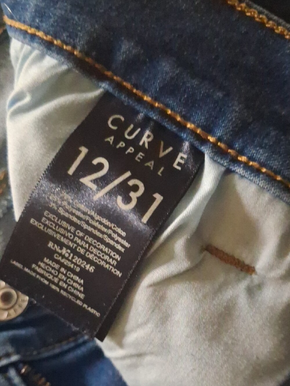 Women's Dark Blue Denim Jean Shorts - Classic Casual Style - Picture 9 of 9